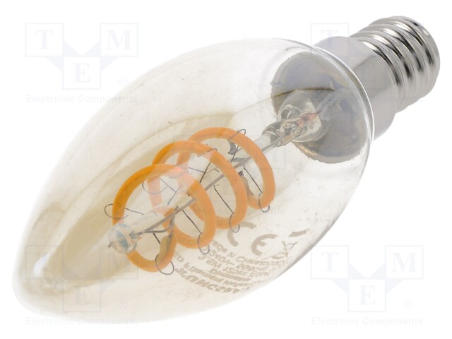 LED lamp; E14; 220/240VAC; 125lm; 3.5W; 310°; 2000K; CRImin: 80