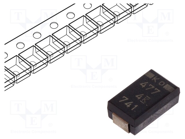 Capacitor: tantalum-polymer; SMD; D; ±20%; 470uF; 4VDC