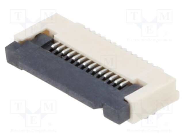 Connector: FFC (FPC); horizontal; PIN: 14; ZIF; SMT; 50V; 0.4A; H: 2mm