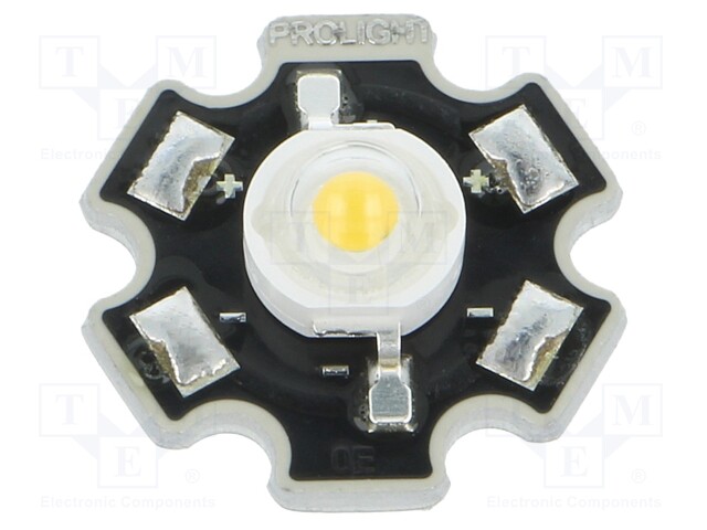 Power LED; STAR; white warm; Pmax: 3W; 2850-3250K; 92.9÷250.9lm