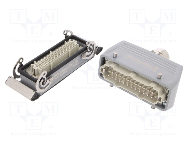 Connector: HDC; male + female; plug + socket; HE; PIN: 24; 24+PE