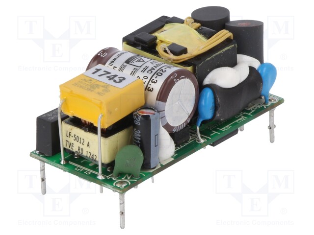 Power supply: switched-mode; open; 15W; 49x23.8x23mm; 3.3VDC; 4.5A