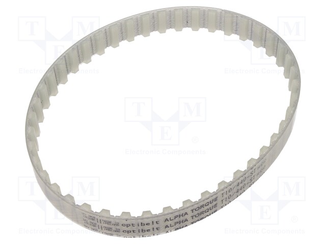 Timing belt; T10; W: 16mm; H: 4.5mm; Lw: 440mm; Tooth height: 2.5mm