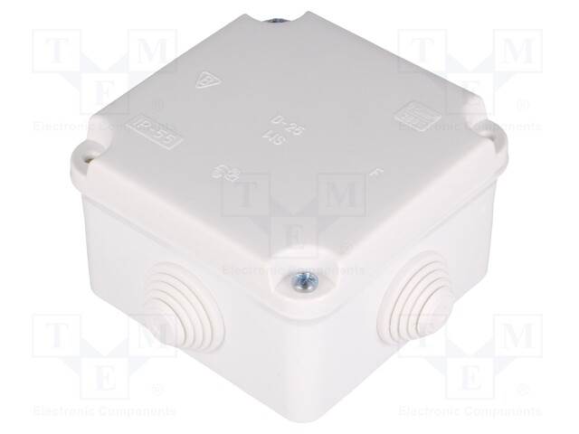 Enclosure: junction box; X: 88mm; Y: 88mm; Z: 60mm; wall mount; IP55