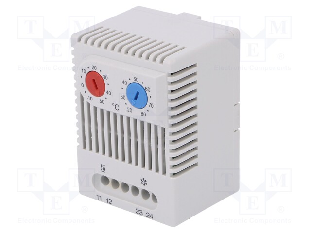 Sensor: thermostat; Contacts: NC + NO; 10A; 250VAC; IP20