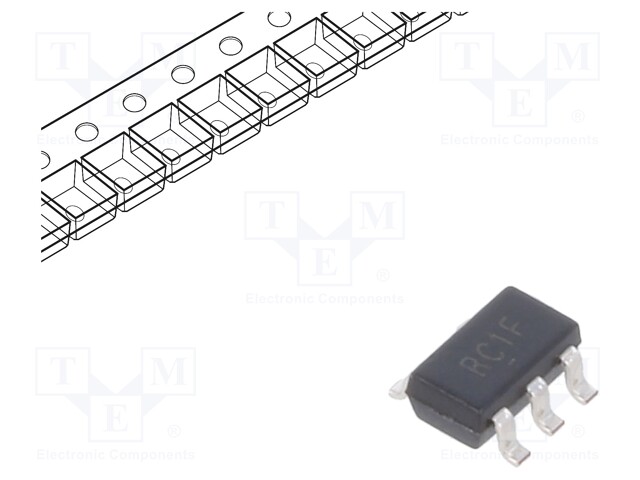 Operational Amplifier, 1 Amplifier, 1 MHz, 1 V/µs, 2.7V to 5.5V, SOT-23, 5 Pins