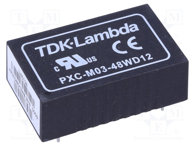 Converter: DC/DC; 3W; Uin: 18÷75V; Uout: 12VDC; Uout2: -12VDC; DIP24