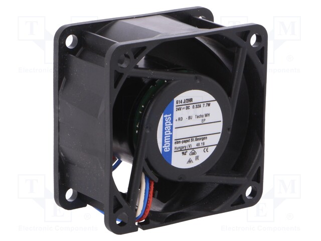 Fan: DC; axial; 60x60x32mm; 70m3/h; 53dBA; ball bearing; 11700rpm