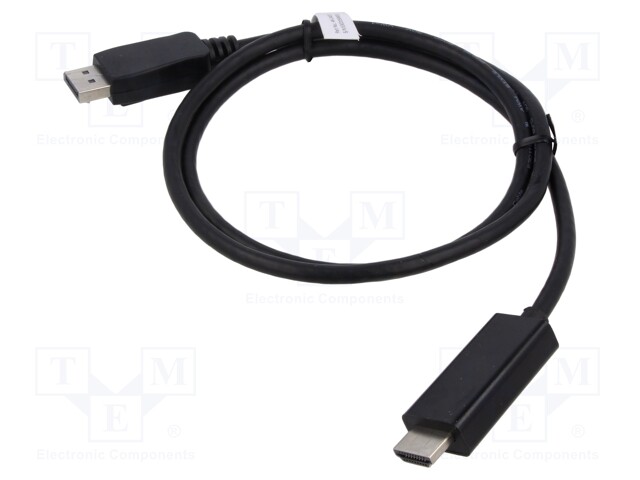 Cable; DisplayPort 1.2; DisplayPort plug,both sides; 2m; black