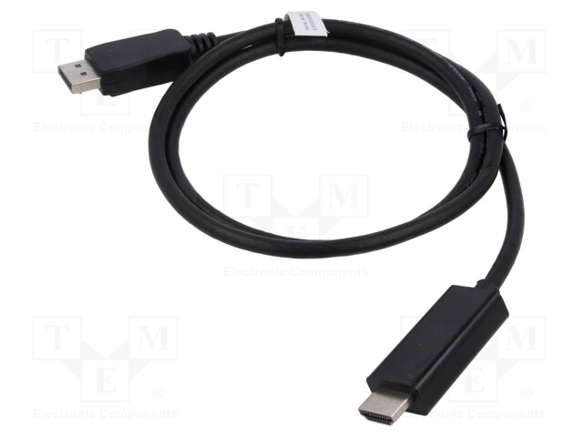 Cable; DisplayPort 1.2; DisplayPort plug,both sides; 3m; black