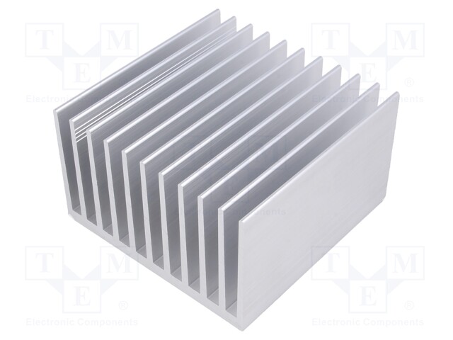 Heatsink: extruded; grilled; natural; L: 100mm; W: 100mm; H: 60mm