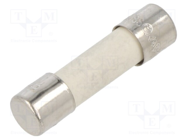 Fuse: fuse; quick blow; 6.3A; 250VAC; ceramic,cylindrical; 5x20mm