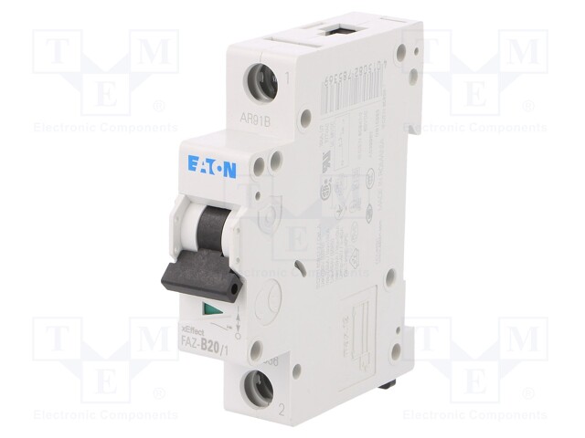 Circuit breaker; 230/400VAC; Inom: 20A; Poles: 1; DIN; Charact: B