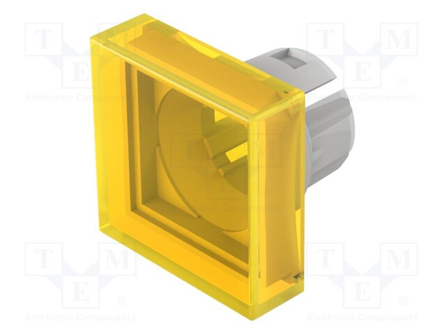 Actuator lens; 16mm; 51; yellow; plastic; 15.3x15.3mm