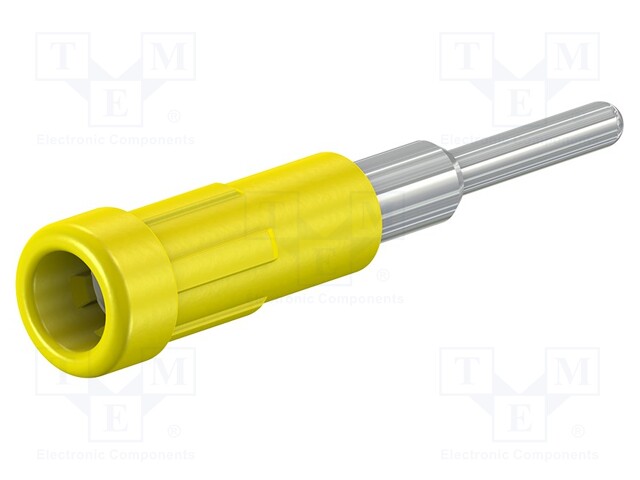 Socket; 2mm banana; 10A; 30VAC; 60VDC; Overall len: 24.5mm; yellow