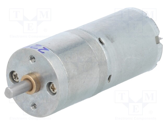 Motor: DC; with gearbox; LP; 12VDC; 1.1A; Shaft: D spring; 23rpm