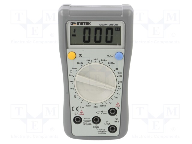 Digital multimeter; LCD 3,5 digit; VDC: 200m/2000m/20/200/250V