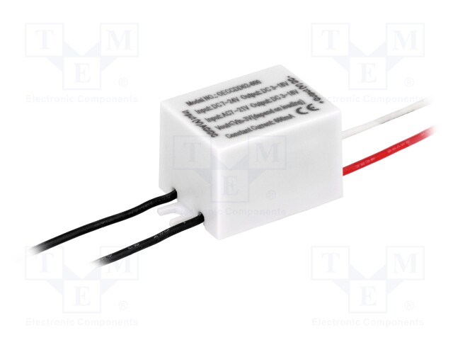 Power supply: linear; LED; 3÷18V; 600mA; 7÷21VAC; 7÷24VDC; IP65