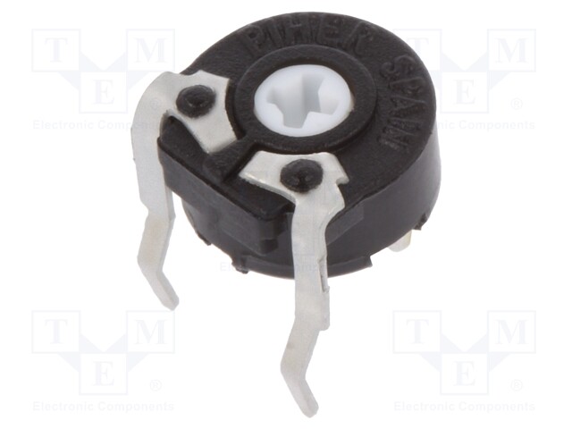 Potentiometer: mounting; single turn,horizontal; 250Ω; 100mW