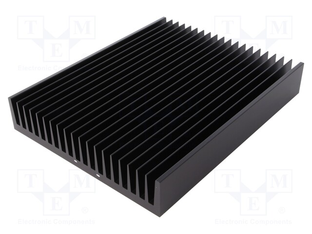 Heatsink: extruded; grilled; black; L: 250mm; W: 200mm; H: 40mm