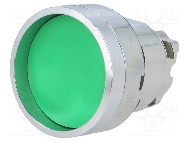 Switch: push-button; Stabl.pos: 1; 22mm; green; Illumin: none; IP66