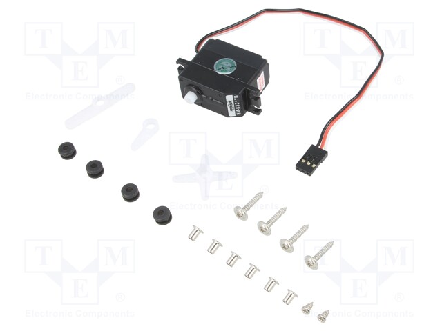 Motor: servo; 4.8÷6VDC; mini; analogue; 24.7g; 31.3x16.5x28.6mm