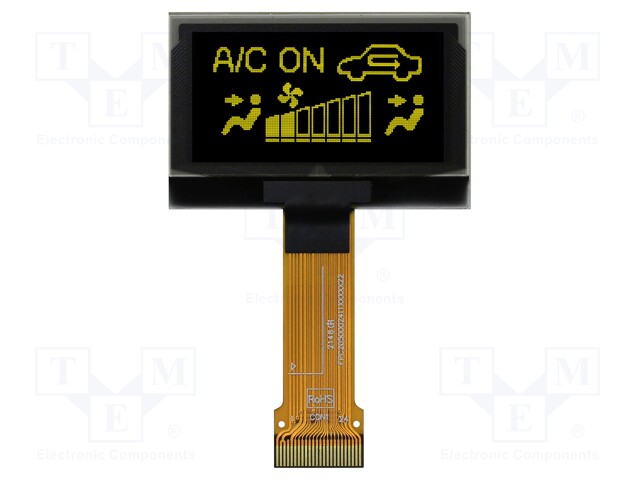 Display: OLED; graphical; 1.54"; 128x64; Dim: 42.04x27.22x1.41mm