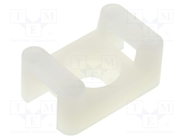 Cable tie holder; polyamide; natural; Tie width: 5mm; Ht: 6.6mm