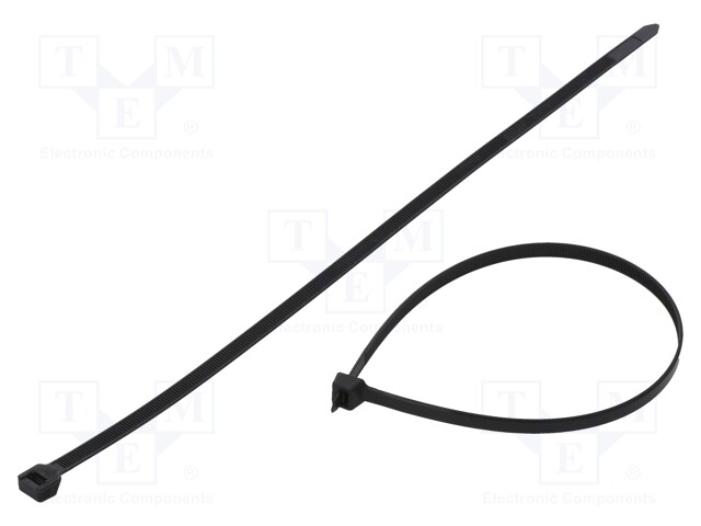 Cable tie; L: 370mm; W: 7.6mm; polyamide; 533N; black; -40÷85°C