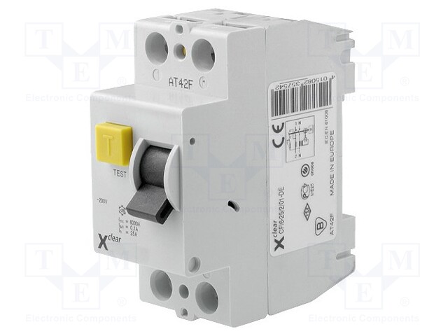 RCD breaker; Inom: 40A; Ires: 0.3A; Max surge current: 250A; 230VAC