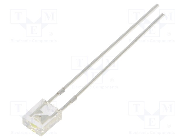 LED; rectangular; 2x4x5mm; white; 1560÷2180mcd; 100°; Front: flat