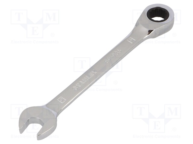 Key; combination spanner,with ratchet; 9mm; nickel plated