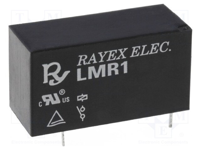 Relay: electromagnetic; SPST-NO; Ucoil: 5VDC; 12A/250VAC; 12A