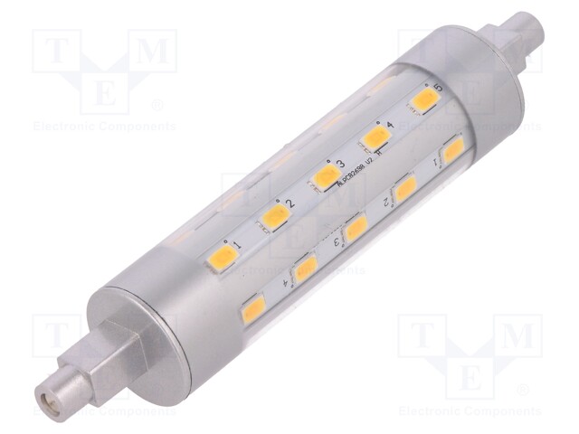 LED lamp; white; R7S; 230VAC; 806lm; 6.5W; 300°; 3000K; CRImin: 80