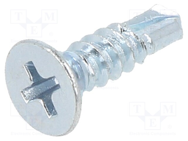 Screw; for metal; 4,2x16; Head: countersunk; Phillips; zinc