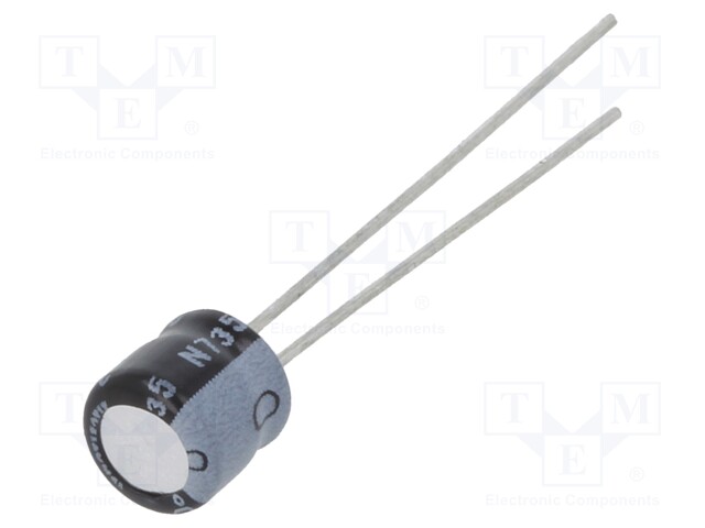 Capacitor: electrolytic; THT; 22uF; 16VDC; Ø5x5mm; Pitch: 2mm; ±20%