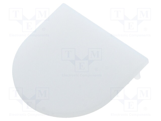 Cap for LED profiles; milky; PMMA; rounded; Kind of shutter: D9