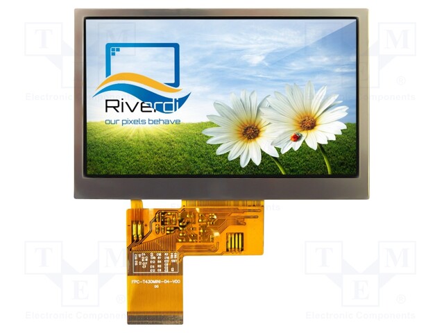 Display: TFT; 4.3"; 480x272; Illumin: LED; Dim: 105.5x67.2x2.9mm