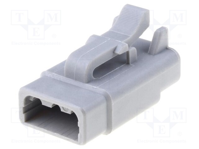 Connector: wire-wire; ATM; plug; female; PIN: 3; IP67; Locking: latch