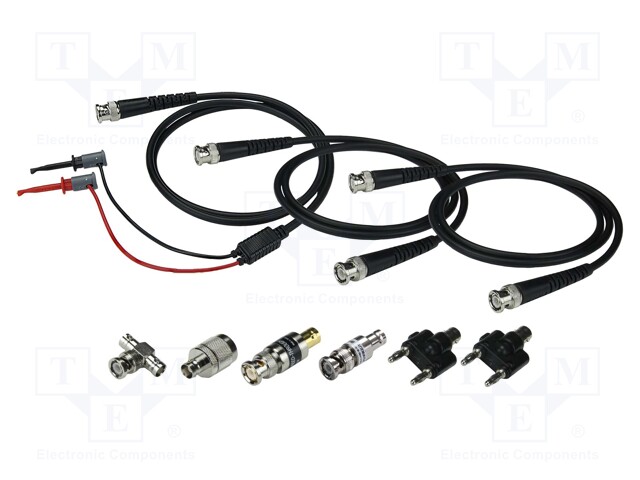 Set of cables and adapters; adapter x6,test leads x3; 50Ω