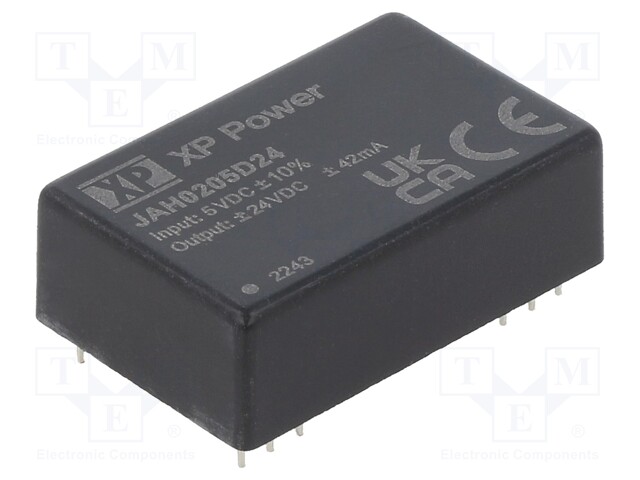 Converter: DC/DC; 2W; Uin: 5V; Uout: 24VDC; Uout2: -24VDC; Iout: 42mA