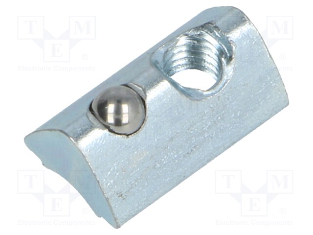 Nut; for profiles; Width of the groove: 6mm; steel; zinc