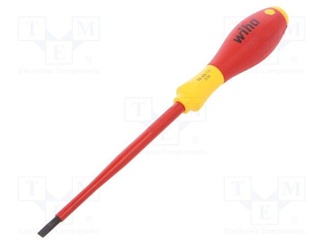 Screwdriver; insulated; slot; 4,5x1,0mm; Blade length: 125mm