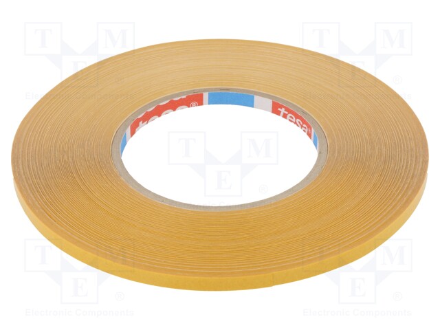 Tape: fixing; W: 6mm; L: 50m; D: 225um; V: double-sided; white; 60°C