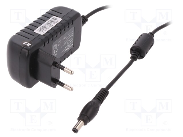 Power supply: switched-mode; 12VDC; 2A; Out: 5,5/2,1; 24W; 1.4m