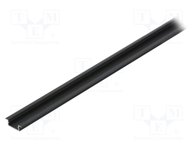 Profiles for LED modules; recessed; black; L: 1m; aluminium