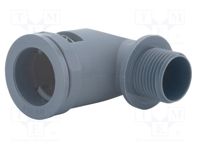 90° angled connector; ØBraid : 12mm; polyamide; -30÷80°C; IP55