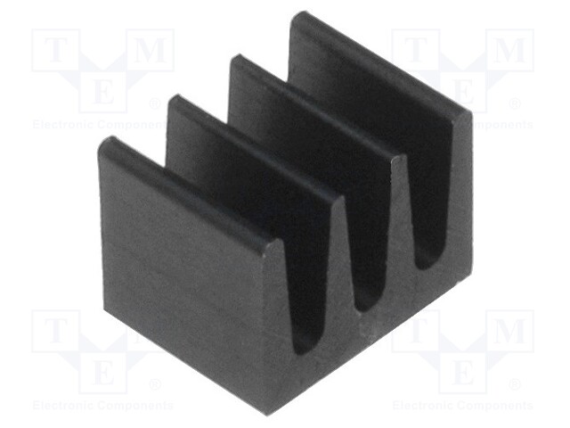 Heatsink: extruded; black; L: 5mm; W: 6.3mm; H: 4.8mm; 123K/W