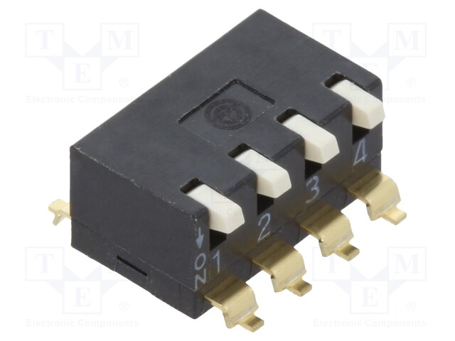 Switch: DIP-SWITCH; Poles number: 4; ON-OFF; 0.025A/24VDC; Pos: 2