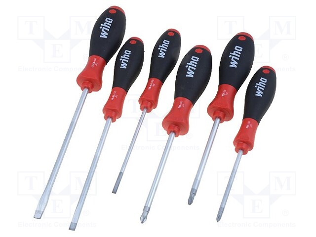 Screwdrivers; Pcs: 6; Phillips cross,Pozidriv cross,slot